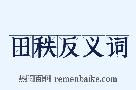田秩反义词是什么意思的图片